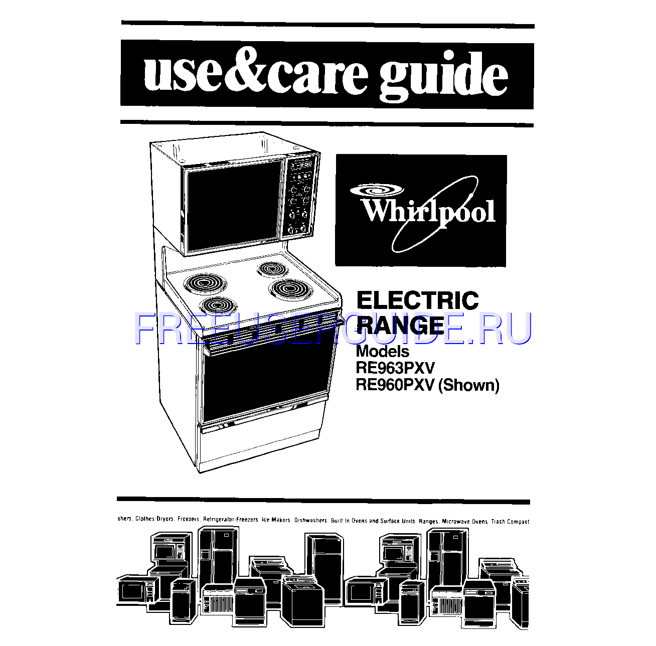Leer online Manual de usuario para Whirlpool RE960PXV (Page 1)