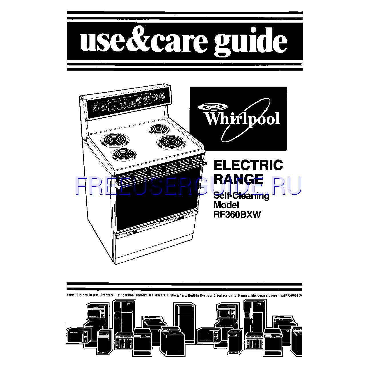 Leer online Manual de usuario para Whirlpool RF360BXW (Page 1)