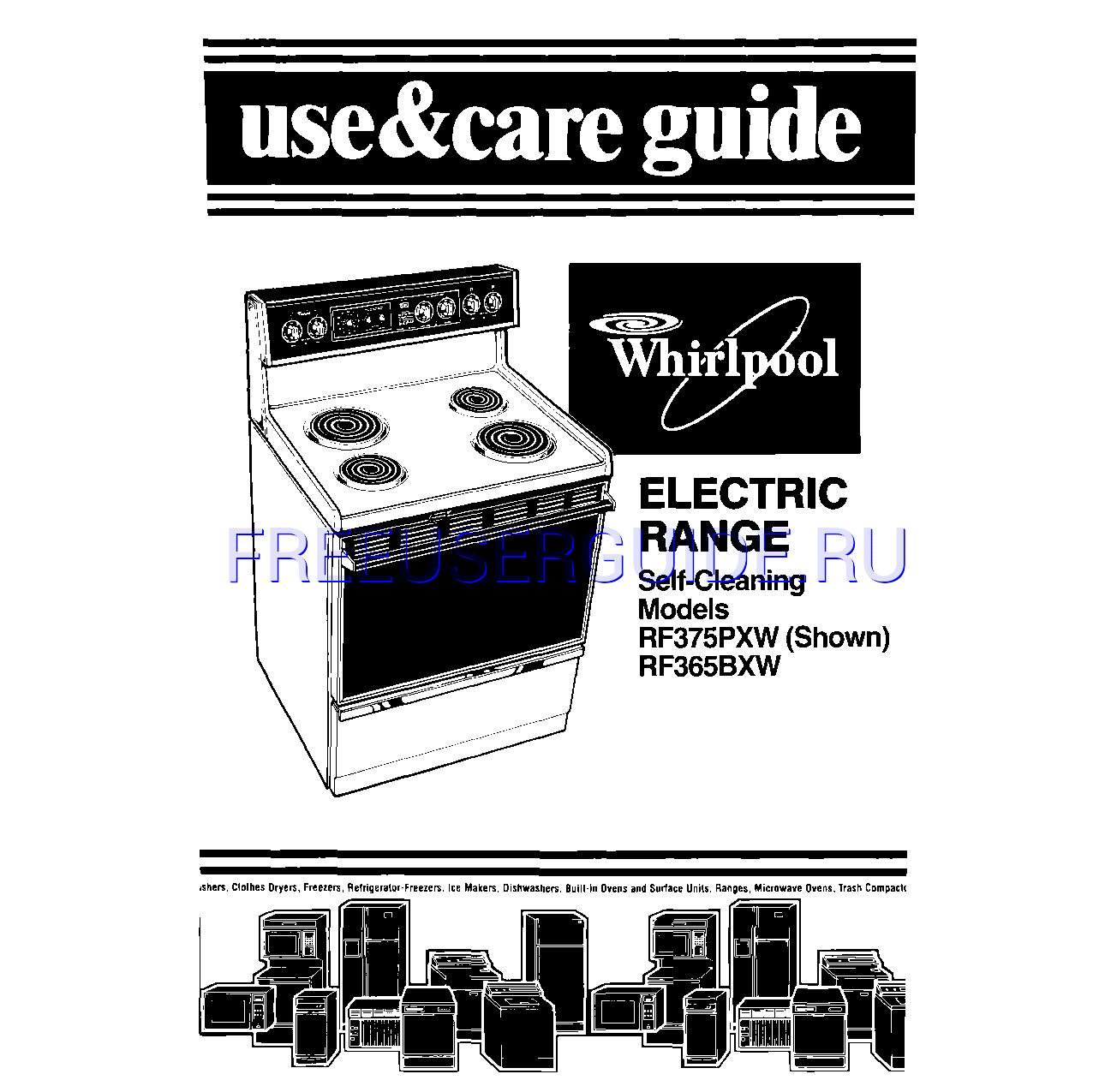 Leer online Manual de usuario para Whirlpool RF365BXW (Page 1)