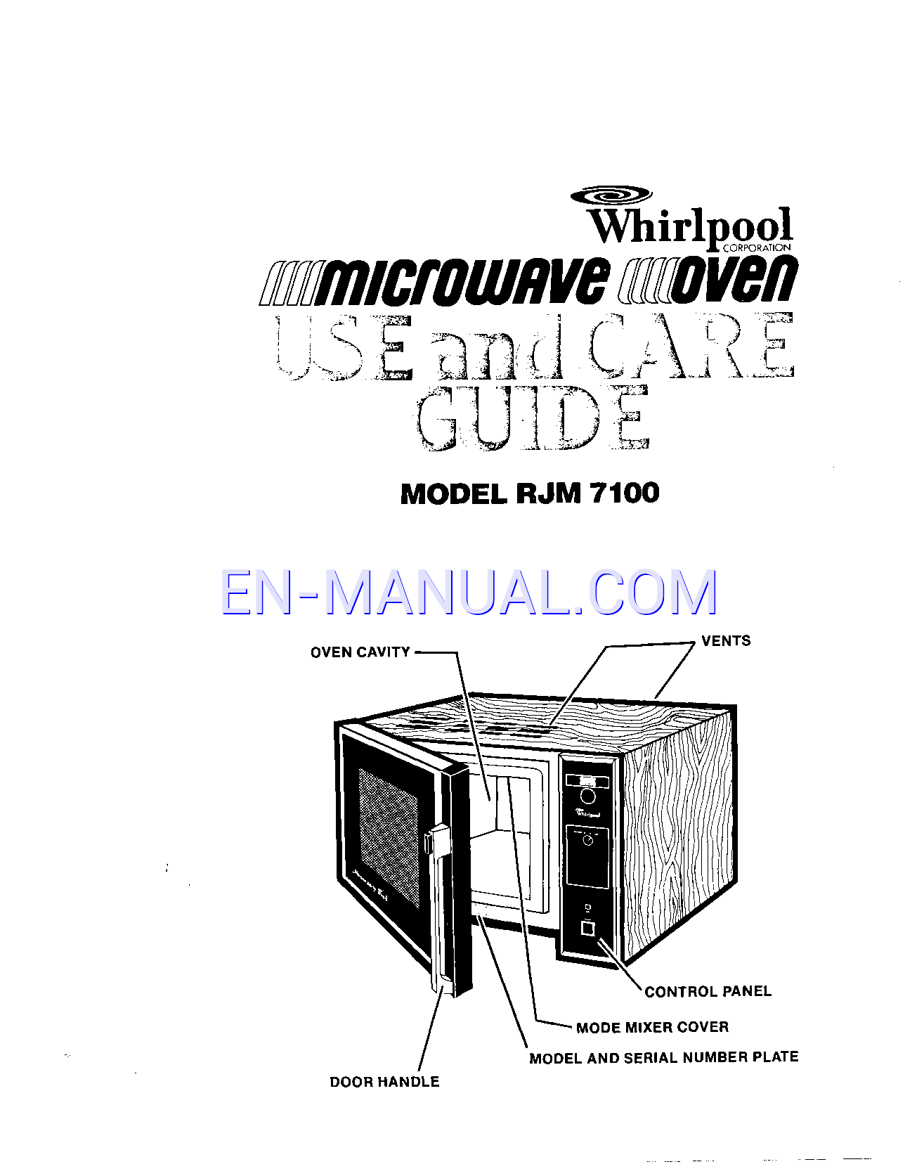 Leer online Manual de usuario para Whirlpool RJM 7100 (Page 1)