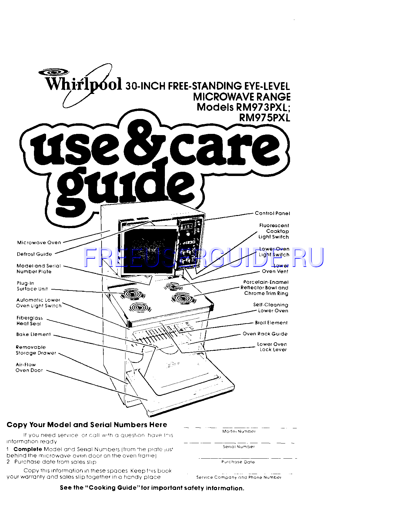 Leer online Manual de usuario para Whirlpool RM973PXL (Page 1)