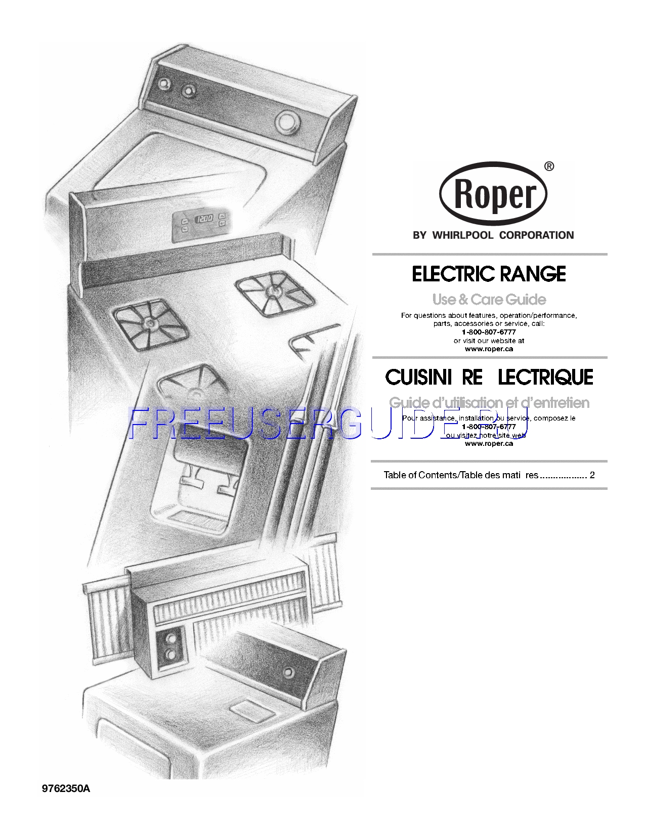 Leer online Manual de usuario para Whirlpool Roper RME30002 (Page 1)