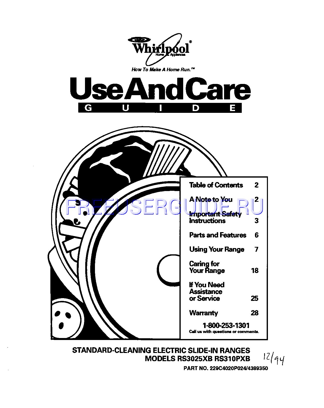 Leer online Manual de usuario para Whirlpool RS3025XB (Page 1)