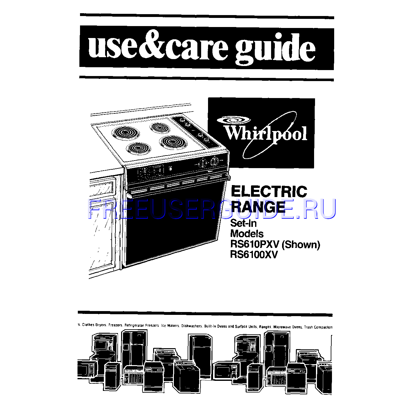 Leer online Manual de usuario para Whirlpool RS6100XV (Page 1)