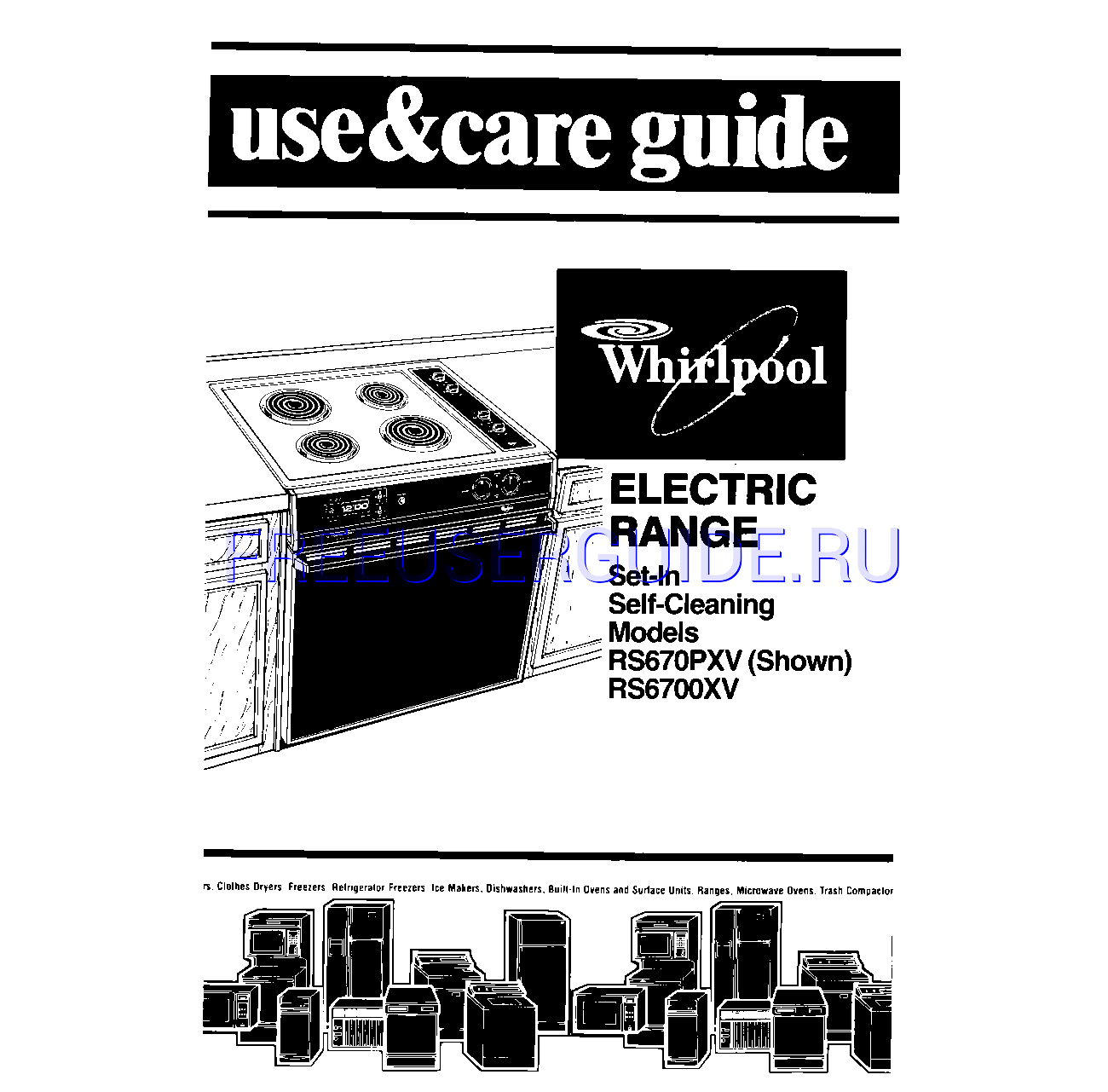 Leer online Manual de usuario para Whirlpool RS6700XV (Page 1)