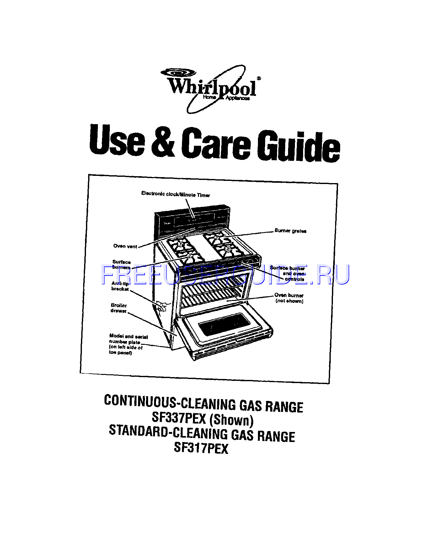 Leer online Manual de usuario para Whirlpool SF317PEX (Page 1)